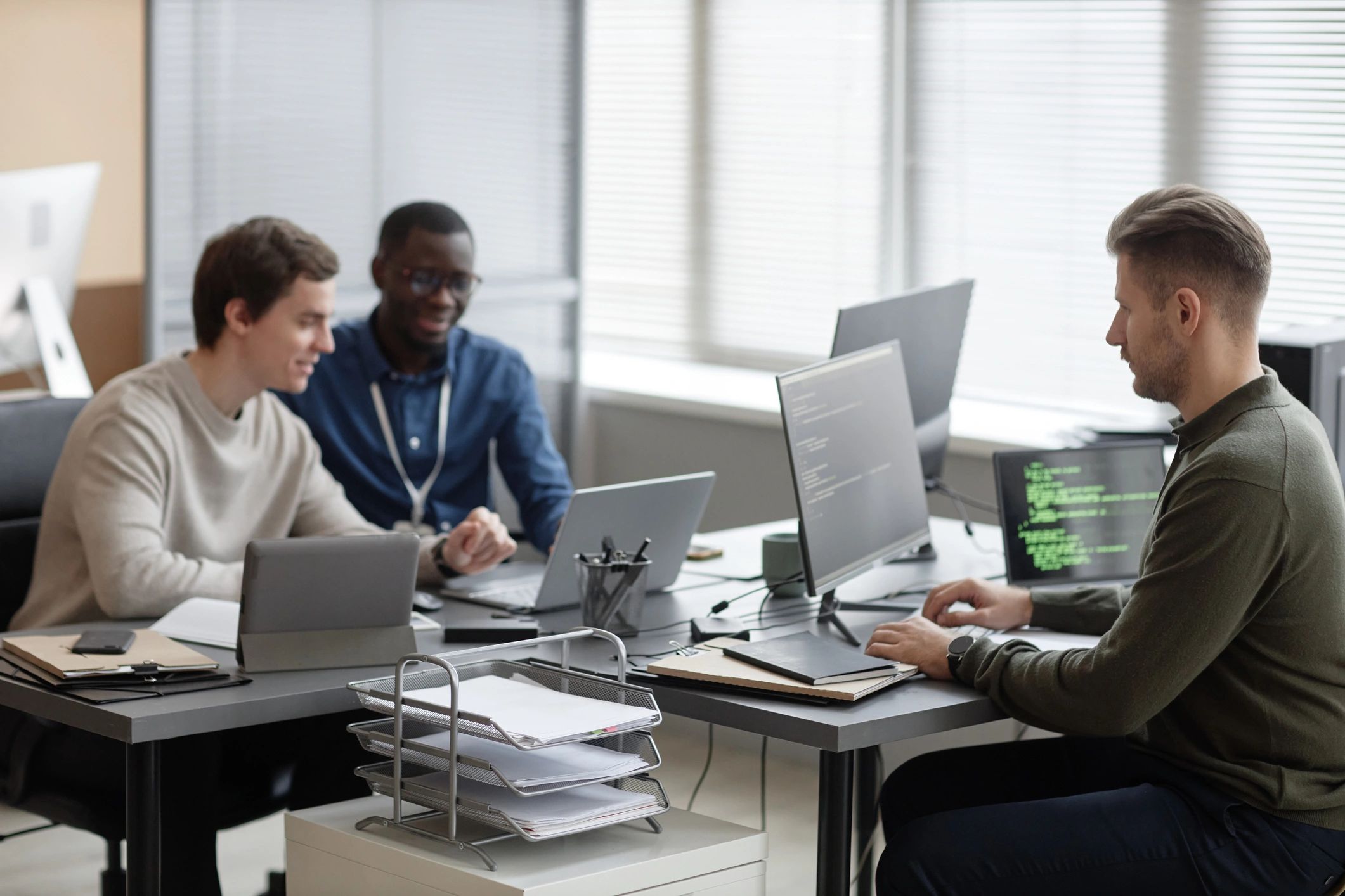 IT team working on enterprise software implementation